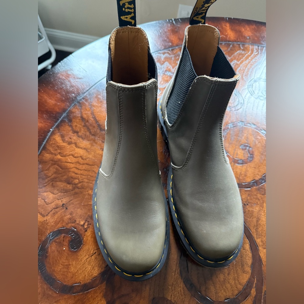 Dr. Martens Olive Ankle Boots